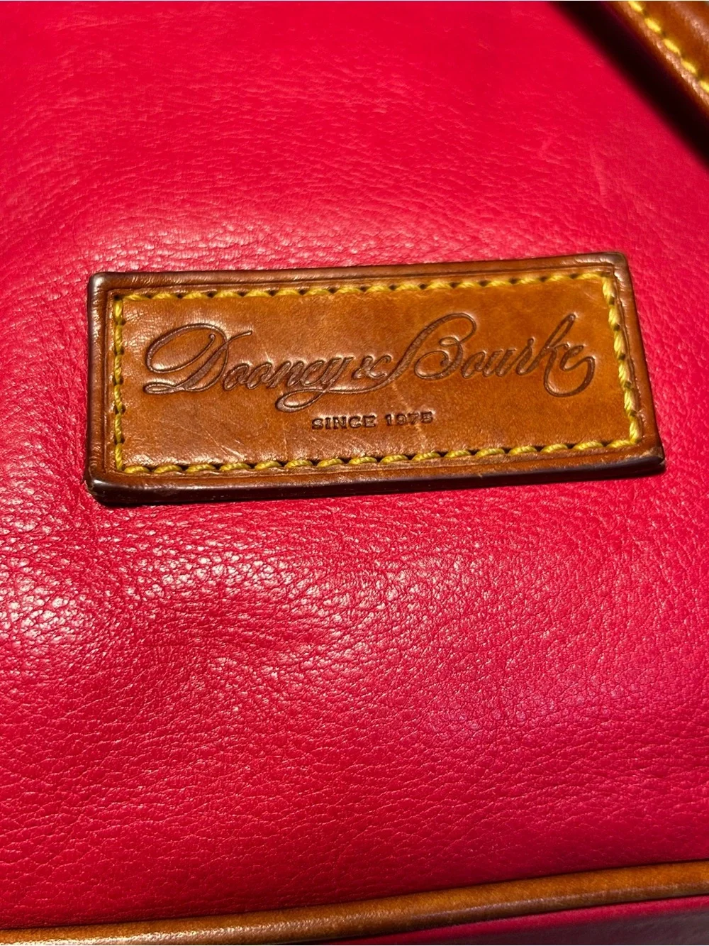 Dooney & Bourke Leather Drawstring Bucket Bag with Pouch in Fuschia Pink